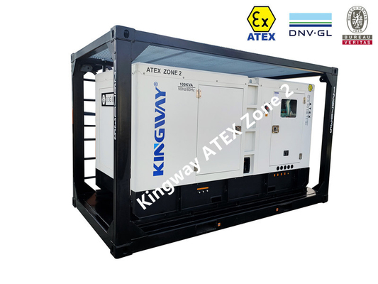 ATEX a certifié le cadre de levage intégré diesel silencieux de groupe électrogène 60KVA de la zone 2