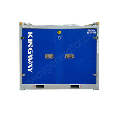 Générateur maritime à résistance à l'explosion de 100 kVA avec moteur, conforme à la zone ATEX 2 et à la norme DNV 2.7-1