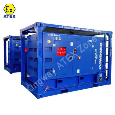 IP65 Alternator Option explosion-proof diesel canopy gas generator Zone 0 Zone 1 Zone 2 low noise with DNV2.7-1 skid frame