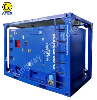 IP65 Alternator Option explosion-proof diesel canopy gas generator Zone 0 Zone 1 Zone 2 low noise with DNV2.7-1 skid frame