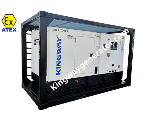 Utilisation de plate-forme offshore 150KVA ATEX certifié zone 2 Temp classe T3 Ensemble de générateur diesel résistant aux explosions