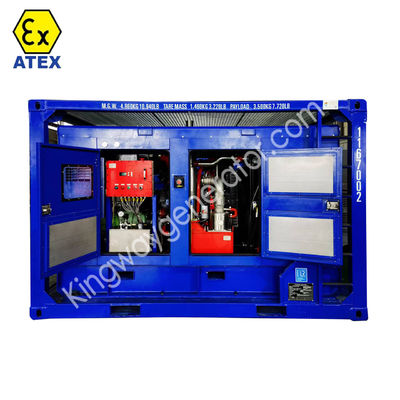 DNV2.7-1 plate-forme à cadre de patinage certification ATEX 3phase 800kw 1000kva zone2 moteur de service de groupe électrogène diesel résistant aux explosions