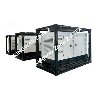Certification ATEX 3 phases DNVGL 2.7-1 cadre à patins 120 kW 150kva générateur de plateforme offshore terrestre zone 2