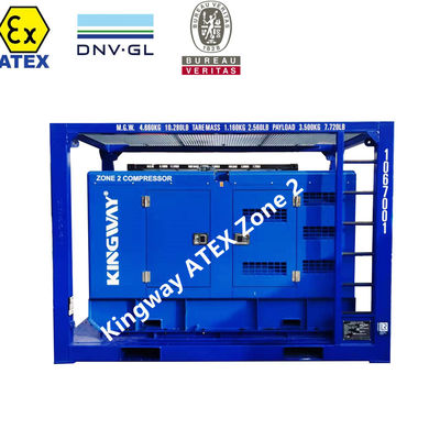 Compresseur d'air diesel antidéflagrant Sullair 375CFM Zone ATEX 2 Châssis Kingway DNV