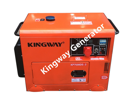 Groupe électrogène silencieux de générateur portatif orange de couleur 8KVA 12Hp