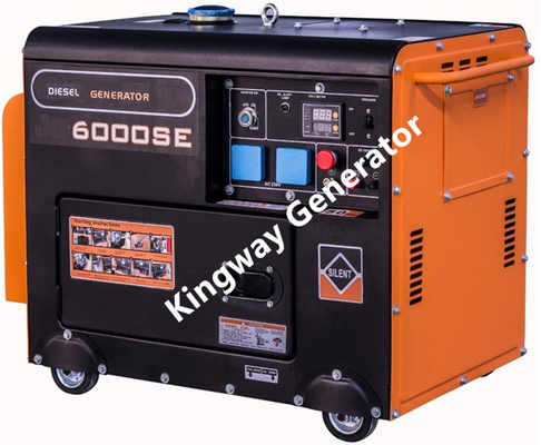 Groupe électrogène silencieux de générateur portatif orange de couleur 8KVA 12Hp