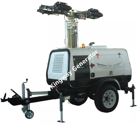 Hydraulic Light Tower With Metal Halide Kubota Engine For Construction Site