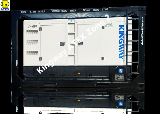 ATEX a certifié le cadre de levage intégré diesel silencieux de groupe électrogène 60KVA de la zone 2