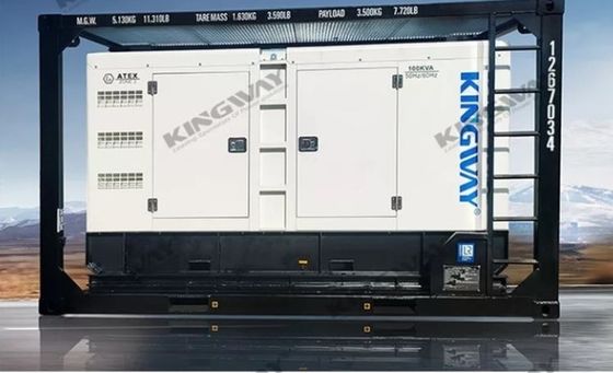 Générateur maritime à résistance à l'explosion de 100 kVA avec moteur, conforme à la zone ATEX 2 et à la norme DNV 2.7-1