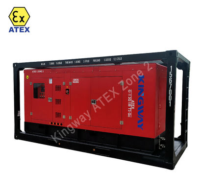Générateur diesel de 200 kVA ATEX Zone 2, classe de température T3, monté dans le cadre de frappe de levage DNV 2.7-1
