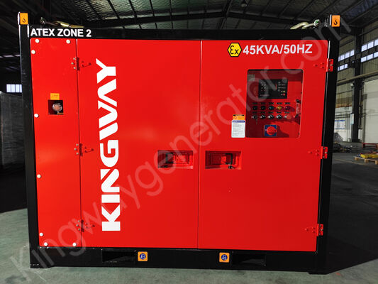 Générateur Diesel Compact Silencieux Antidéflagrant Kingway ATEX Zone 2 30KVA avec Châssis de Levage DNV
