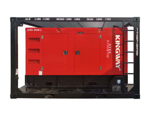 Générateur diesel silencieux à l'épreuve des explosions de 500 KVA Kingway ATEX Zone 2 T3 avec cadre de levage certifié DNV