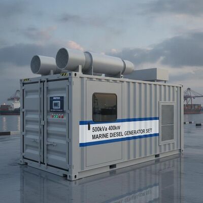 Générateur diesel marin insonorisé 500kVA 400kW contenant un contrôleur intelligent Deepsea ATS
